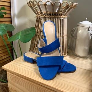 NWT • A New Day • bright blue double strap sandal 9.5 US